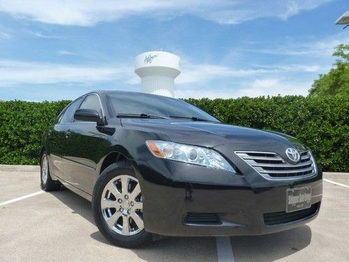 2008 toyota camry hybrid black w/ tan leather, navigation, moon roof, chrome