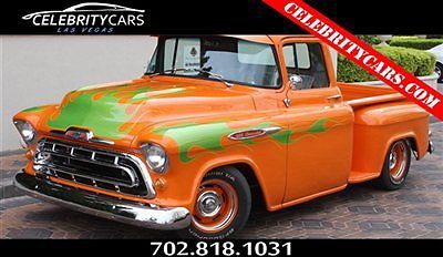 1957 chevrolet 3100 task force pick up truck custom restored 402 v8 4 spd a/t