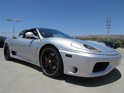 02 ferrari 360 modena spider manual silver w/blue top just serviced