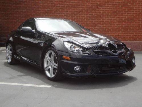 2011 mercedes-benz slk350 damaged fixer runs! luxurious! sporty! navigation!!