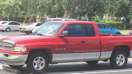 1999 dodge ram 1500 st crew cab pickup 4-door 5.2l red!