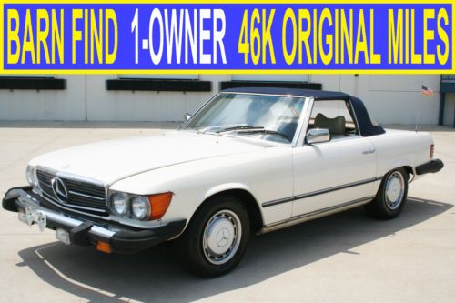 No reserve 1-owner 42k barn find convertible 560sl 280sl 380sl 500sl 73 74 75 86