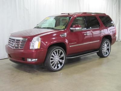 Awd 4dr suv 6.2l cd red 3rd cadillac escalade dvd 24's needs home no nav