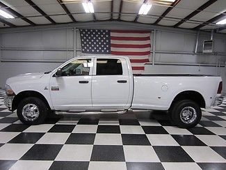 1 owner crew cab 6.7 cummins diesel 6spd manual new tires financing white clean