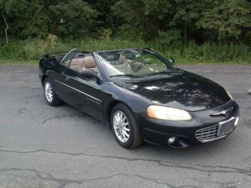 2001 chrysler sebring lxi convertible--mechanic special with only 73k miles