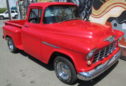 1955 chevy 3100 big window pickup - restored