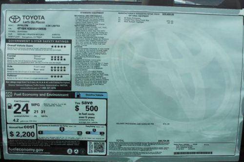 2014 Toyota Avalon Limited, US $38,754.00, image 7