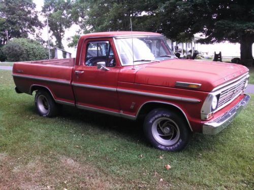 1969 ford f100 ranger short bed 390gt toploader 4-spd disc br custom bucket int