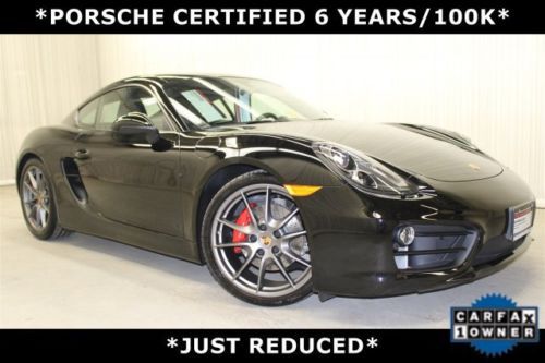 2014 porsche cayman s navi leather pdk certified 6yr/100k sport chrono black