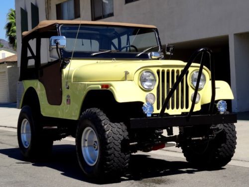 1972 jeep cj5 - california vehicle - no rust, original paint, rebuilt v8