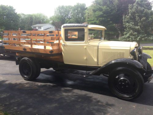 1930 model aa ford stake truck flat bed