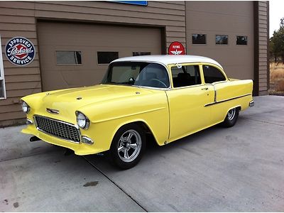 1955 chevrolet 2dr post pro street 350/330hp muncie m20 4sp * frame off restored