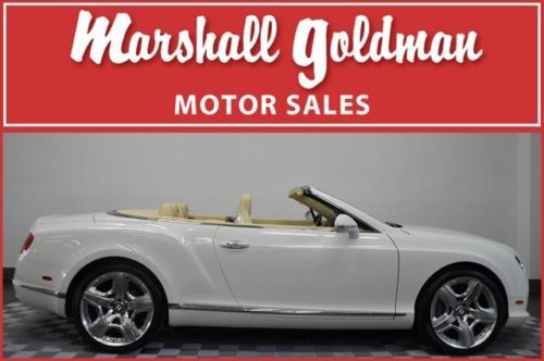 2012 bentley gtc white/magnolia mulliner pkg, 21 polished wheels, 16,300 miles