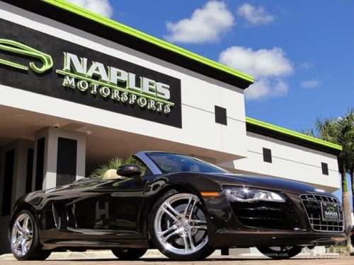 11 audi r8 5.2 v10 spyder - teak metallic / beige - camera, 19&#034; polished wheels