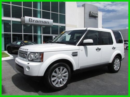 12 fuji white 5l v8 lr-4 hse 4wd suv*3 panel sunroof *power heated leather seats