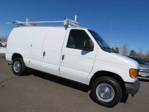 2004 ford e-250 cargo van 5.4 v8 1 company van w/ racks runs great fleet lease