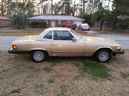 Mercedes benz 380sl 1985 hard top convertible, barn find