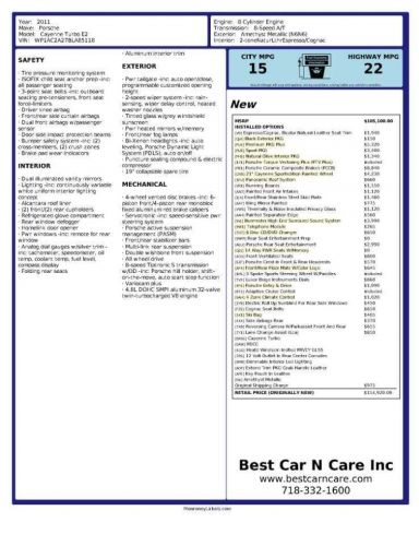 2011 porsche cayenne turbo awd 4dr suv