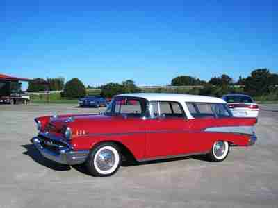 1957 Chevy Nomad Wagon!! Red/Red!! 283/Auto!! Nice!!, image 2