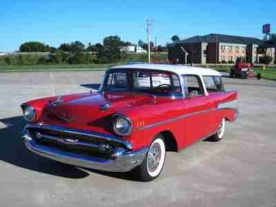 1957 Chevy Nomad Wagon!! Red/Red!! 283/Auto!! Nice!!, image 4
