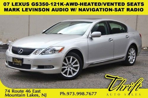 07 lexus gs350-121k-awd-mark levinson audio w/ navigation-vented seats-sat radio