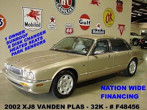 2002 xj8 vanden plas,sunroof,heated leather,alpine sys,16in whls,32k,we finance!