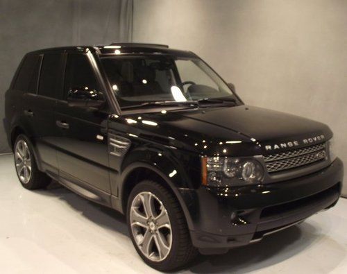 2010 10 land rover range rover sport supercharged suv blk/blk 36k mi +2 tv pkg!!