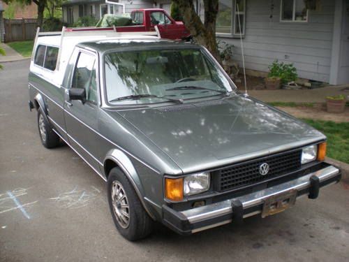 Vw rabbit caddy diesel, biodiesel pickup 1981 lx with a/c new engine, 5 speed.