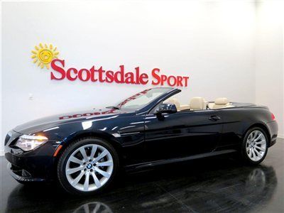 10 bmw 650i conv * only 10k mi * at * sport pkg * blue/cream * loaded! ** as new