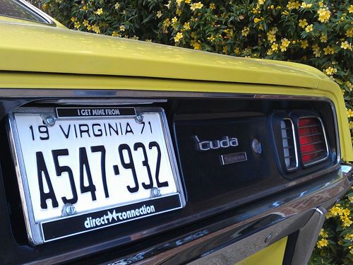 1971 plymouth 'cuda 340 curious yellow matching numbers column a/t split bench