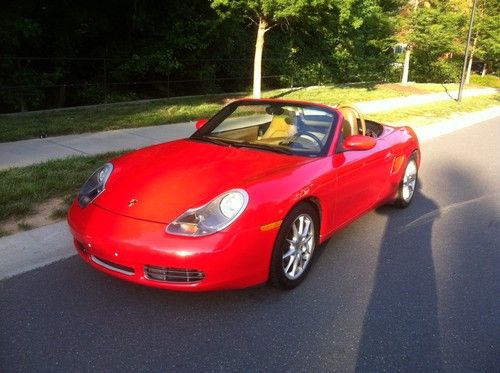 2000 guards red porsche boxster roadster s 986 convertible roadster 77k miles!