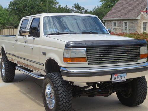 1992 ford f-350 crew cab 4x4 lifted low miles excellent condition clean