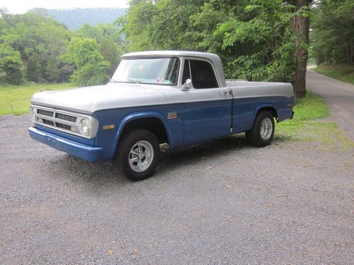 1970 dodge d100 sweptline shortbed slant six very rare no reserve one of a kind