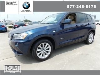 Cpo certified x3 28i convenience premium reverse cam pdc enhanced bluetooth awd