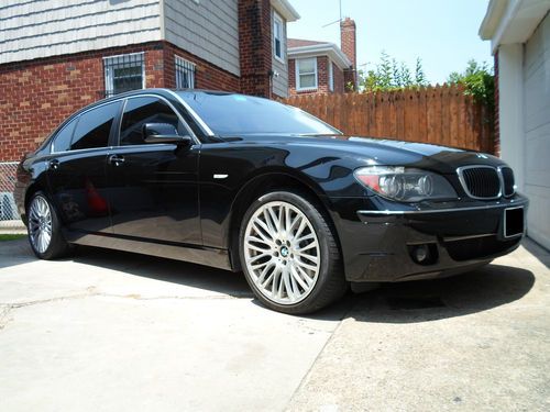 Bmw 750 li, nav, blk, on blk, rear ent, tints, 20" rims, mint.