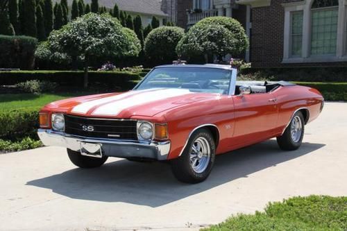 1972 chevelle ss numbers matching documented convertible show an go protecto plt