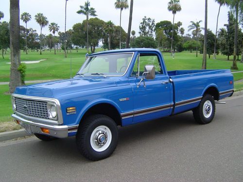 1972 cheyenne k10 survivor 72 chevy truck 4x4 pickup 96k miles 2nd owner ac auto