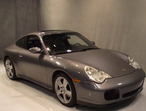 2003 03 porsche 911 carrera 4s coupe c4s grey/black 63k miles clean carfax 6spd!