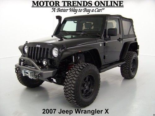 4x4 lifted mud tires pro comp snorkel winch soft top 2007 jeep wrangler x 49k
