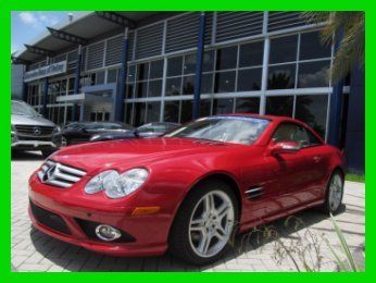 08 mars red sl-550 convertible *amg sport package *panorama roof *low miles *fl