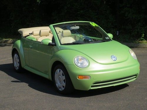 2004 volkswagen beetle gl convertible! automatic rare color leather clean carfax