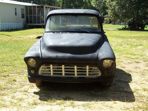 Hard  to  find   1955  chevrolet   truck  short wheel base  big  back  glass