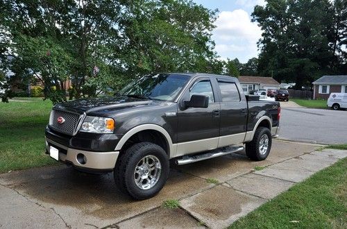 2007 ford f150 lariat 4d crew cab 4x4 lifted truck nitto tires exhust intake