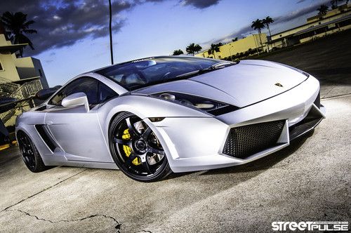 2004 lamborghini gallardo silver/black | 6-spd | clear bonnet | yellow calipers