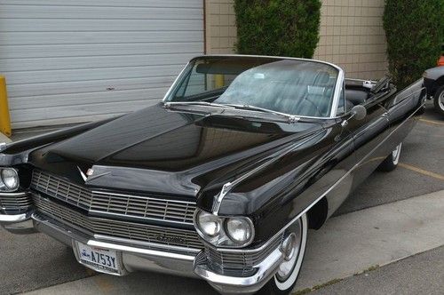 1964 cadillac deville convertible triple black great solid car