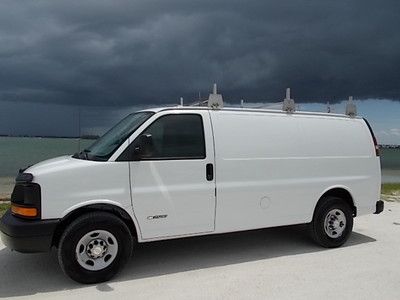 05 chev express 2500 cargo - one owner florida van-full bin package-no accidents