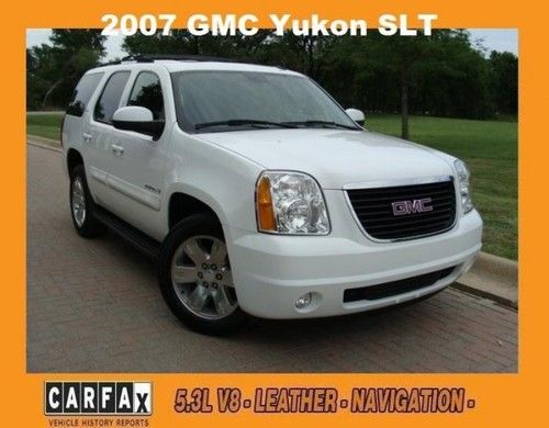 2007 gmc yukon slt leather heated seats, sunroof, navigation, backup camera