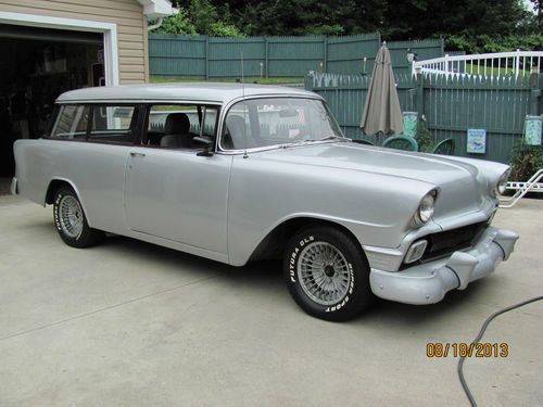 1956 chevy 210 wagon very nice driver! l00k! 350v8 auto