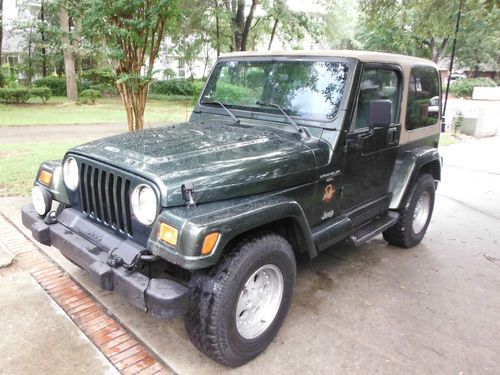 1998 jeep wrangler sahara 4wd i6 green w/ hardtop