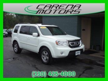 2011 honda used pilot ex-l 4wd leather moon backup camera free carfax white 11